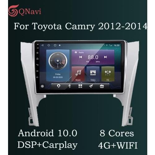 QNavi 8-Core Android 10.0 Car Radio Auto Multimedia Head Unit For Toyota Camry 2012-2014 IPS 1280*720P 6GB+128GB Mirror Link USB