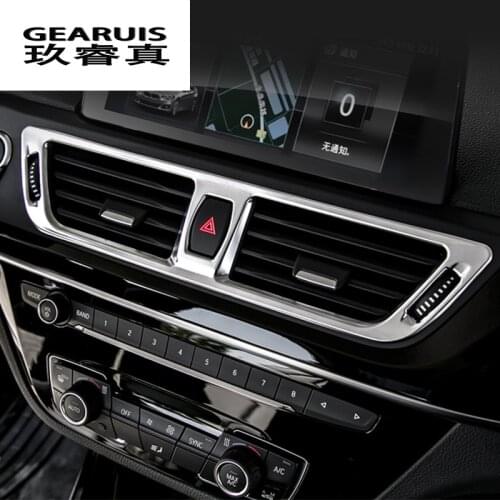 Car styling Interior Front air conditioner outlet Decorative Frame Cover Sticker Trim for BMW 1 serise f52 Sedan Car Accessories
