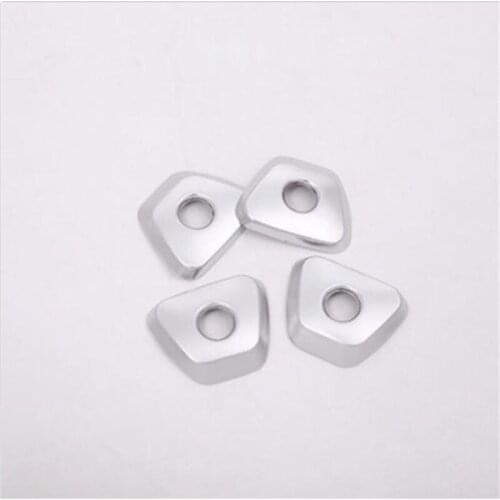 BBQ@FUKA 4Pcs/set Car Inner Chrome ABS Door Lock Pins Knob Grommet Cover Trim Frame Fit For 1 Series 120i 118i 2017 Car-Styling