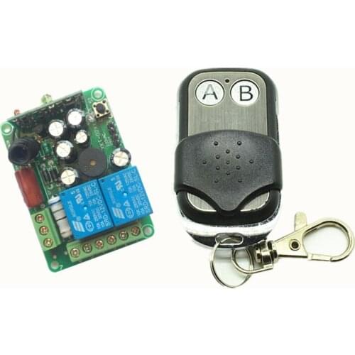 Wireless RF Remote Control Switch teleswitch AC220V 10A 2CH 4PCS Transmitter With Battery+ Receiver Access/door System