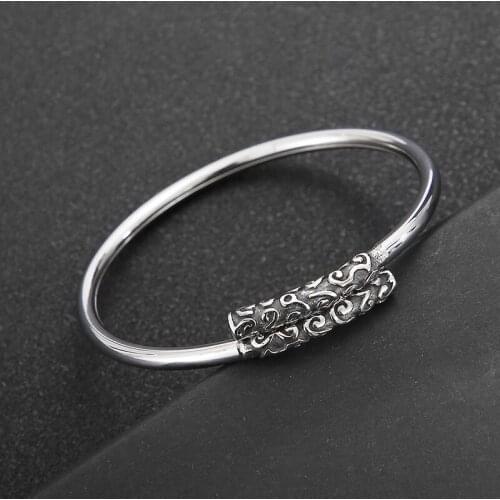 Titanium steel hoop curse open bracelet for men and women a pair of wishful golden hoop couple bracelets