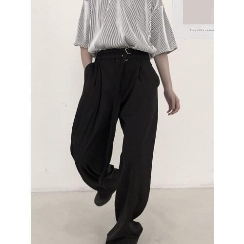 Ladies spring and autumn new classic dark fashion personality fashion design style pants lovers with the same oversized pants