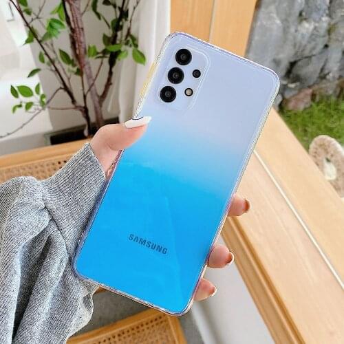 SUYACS Luxury Gradient Phone Cover For Samsung A71 A51 A32 A52 S20FE S20 S21 Plus Note 20 Ultra Case Soft IMD Full Body Bumper