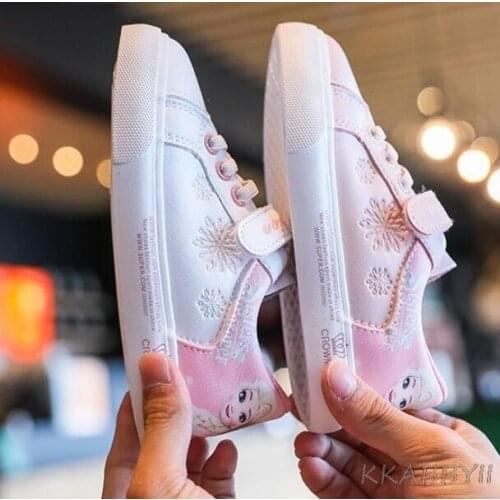 Disney Autumn Winter new Childrens shoes children white shoes Elsa princess shoes girl leisure Sneakers