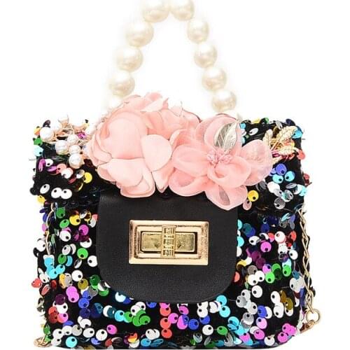 Childrens Mini Handbags Tote Cute Girls Princess Messenger Bag Little Girl Small Coin Wallet Pouch Kids Party Pearl Purse