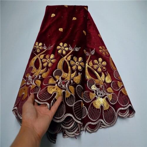 French Net Lace Fabric With Sequins Velvet Fabric 2020 High Quality Lace African Lace Fabric For Wedding FLP-1115