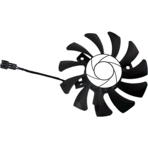 HA8010H12F-Z 75MM 2Pin GTX1050Ti GPU Cooler DUAL Fan for MSI Geforce GTX 1050Ti GTX-1050-Ti-4GT-OC