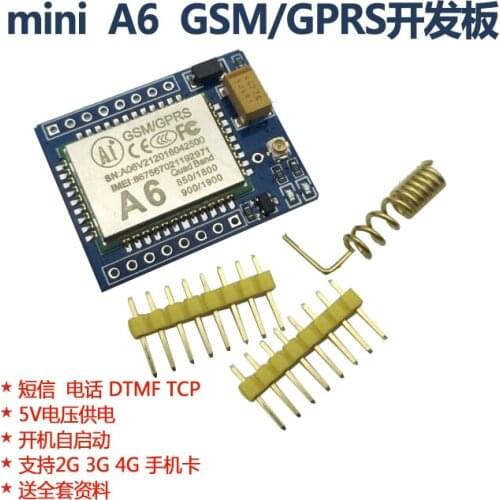 Mini A6 GPRS GSM Kit Wireless Extension Module Board Antenna Tested Worldwide Store for SIM800L