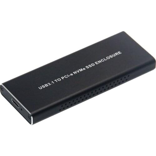 M.2 to Type-C 3.1 Mobile Solid State Hard Drive Enclosure External NVME Hard Drive Enclosure with Type C to A Cable
