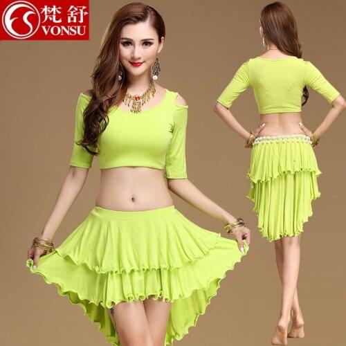 2018 new comfortable modal belly dance clothes suit belly dance costumes top+skirt suits