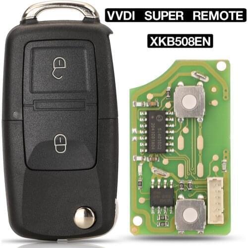 Kutery 10PCS Xhorse XKB508EN 2BUT Folding VVDI Super Remote Car Key Universal Wire Blank Key For VVDI Key Tool VVDI2