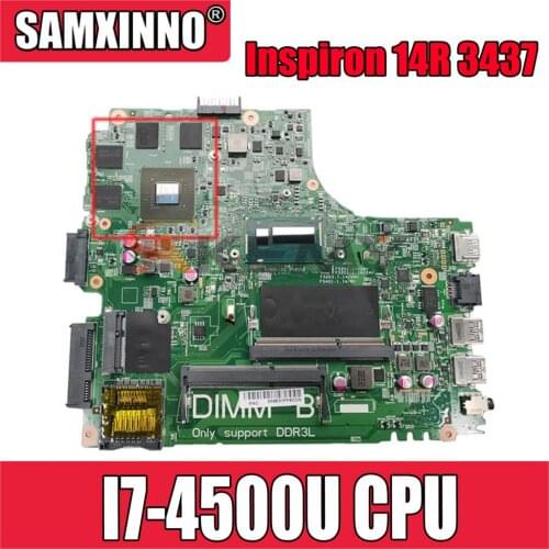 Original Laptop motherboard For DELL Inspiron 14R 3437 5437 I7-4500U SR16Z Mainboard CN-01C6NT 01C6NT 12307-2 N14P-GT-A2
