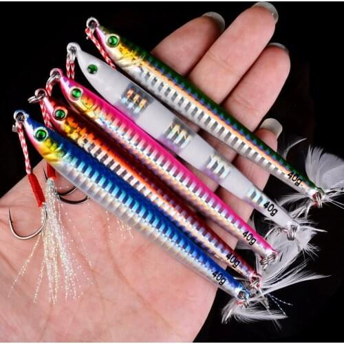 Metal Jig Fishing Lure Weights 7g-40g Trolling Hard Bait Bass Sea Fishing Bait Tackle Trout Jigging Lure Jigs Saltwater Lures