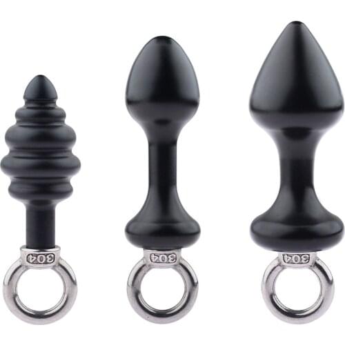 2020 New Metal Ring Dildo Anal Plug Butt Gay Dilator Sex Toys for Men Women G-spot Prostate Massage Adult Product