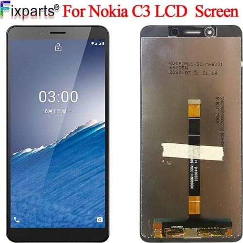 New 5.99'' Tested LCD For Nokia C3 LCD Screen Display Touch Panel Digitizer Assembly LCD For Nokia C3 Screen Replacement