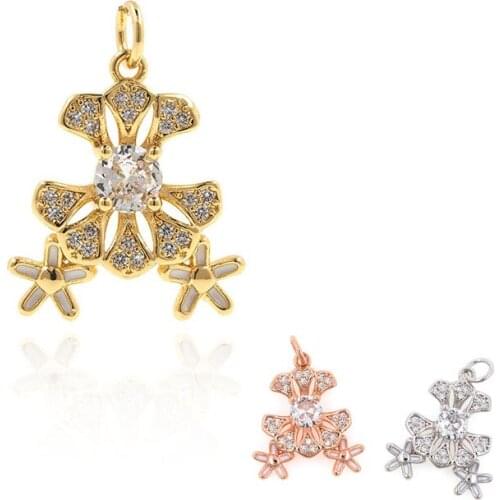 Sunflower Pendant Necklace Charm Gold Jewelry Exquisite Fashion DIY Production Supplies