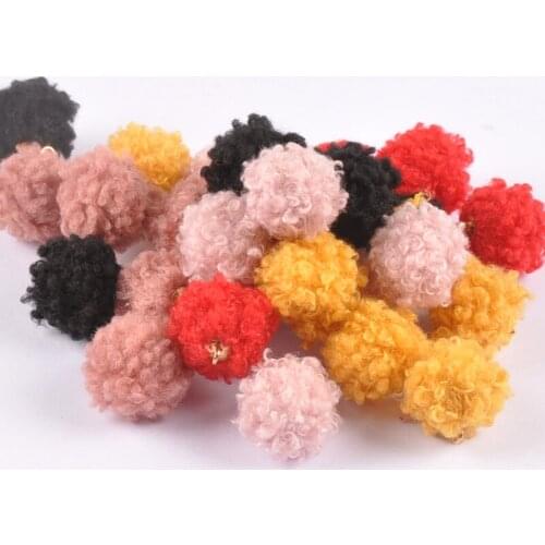 15mm felt ball Charms Pendants for Jewelry Making DIY earrings accessories 10pcs YKL0723