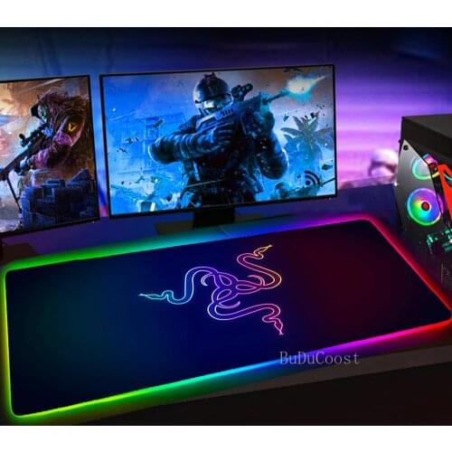 RGB Razer 90X30 Mouse Pad XXL Mousepad Keyboard Mat LED Mause Pad Rubber No-slip with Backlit L Tapis De Souris 25X35 Mouse Mat