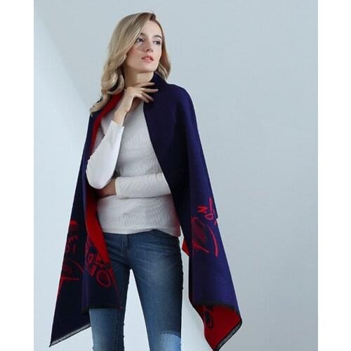 Luxury Brand Woman Winter Scarf Fashion Female Shawls Cashmere-Like Handfeeling Autumn Wraps Printed All-Match Hijab Scarves