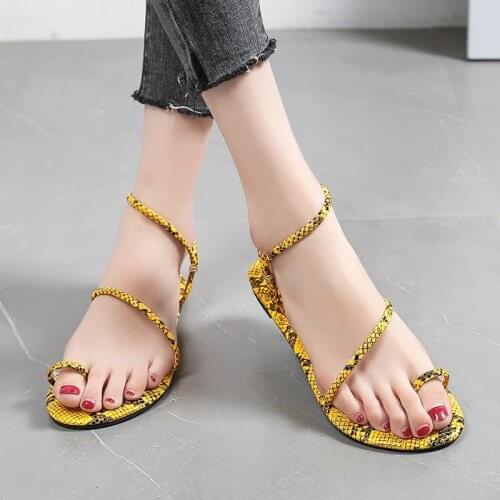Women Sandals Flip Flops New Summer Fashion Snake Slippers Rome Slip-On Breathable Non-slip Shoes Slides Casual Female