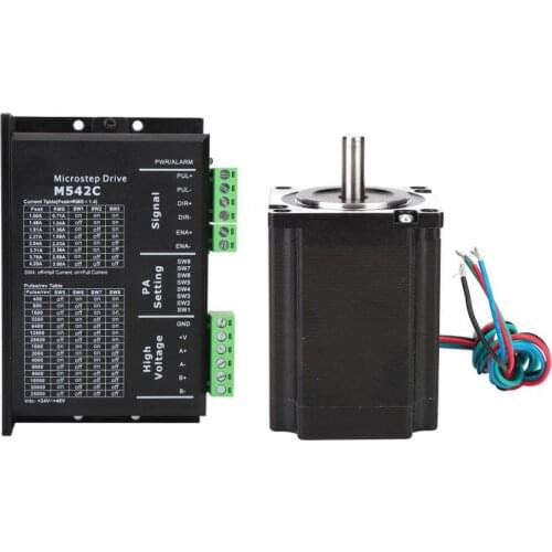 M542C Stepper Driver 57HS21A Motor Kit for 2-Phase/4-Phase Motor 2.1N.M(NEMA23) Industrial Automation