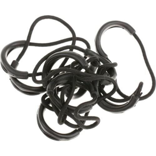 10x Zip Slider Hanger Replacement Zipper Pull Cord Fastener Sportswear Black