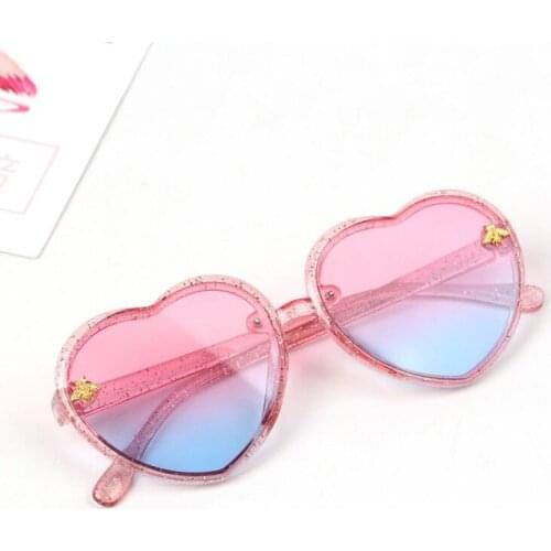 Heart Shape Sunglasses Baby Girls Boys Sun Glasses Cute Style Glasses Pink Gradient Girls Eyewear for Outing Beach Eye Protector