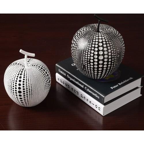 Modern Resin Apple Figurine Creative Fruit Statue Crafts Garden Office Home Decoration Accessories Birthday Gifts