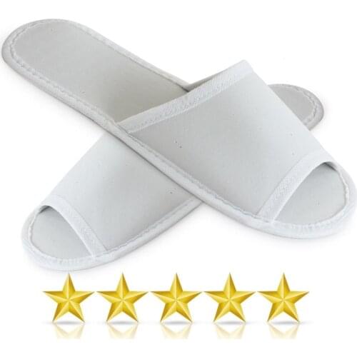 Hotel Slippers Spa Slippers Open End 10-20-50-100 Double Upper Single Piping Non-Slip Sole Disposable Slippers Turkish Bath Spa