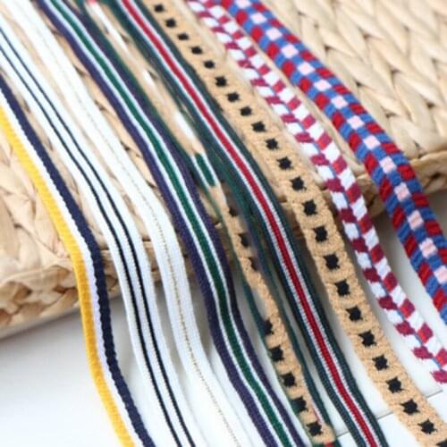 5meters/Lot 1cm Width Woven Cotton Webbing Clothes Trousers Accessories Side Trim Strip