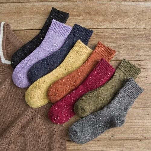Woman Socks Autumn Winter Thicken Warm Long Socks for Women Solid Casual Kawaii Cashmere Wool Homewear Boots Floor Sleeping Sock
