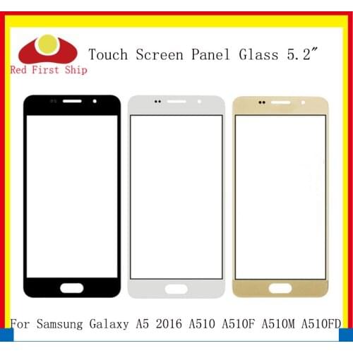 10Pcs/lot Touch Screen For Samsung Galaxy A5 2016 A510 A510F A510M Touch Panel Front Outer Glass Lens A510 Touchscreen LCD Glass
