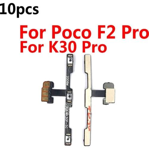 10pcs New Power Volume Flex Cable ON OFF Side Button Switch Flex Cable For Xiaomi Poco F2 Pro Replacement Spare Parts