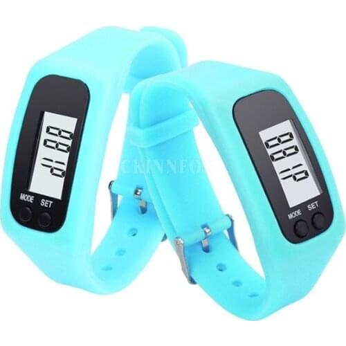 200Pcs/Lot Long-Life Battery Multifunction 6 Colors Digital Lcd Pedometer Run Step Calorie Walking Distance Counter High Quality