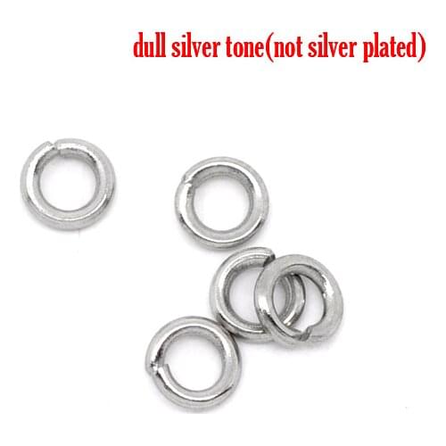 8SEASONS 500 Stainless Steel Open Jump Rings 4mm Dia. Findings (B10268)