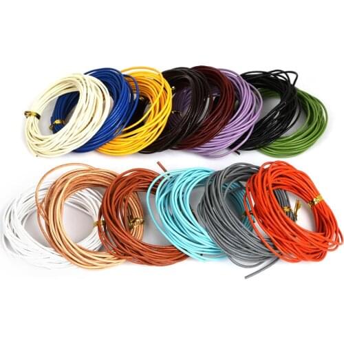 5meter/lot 1.5mm 16 Colors Genuine Cow Leather Cord Round Thread For Jewelry Making Findings DIY Bracelet Rope String