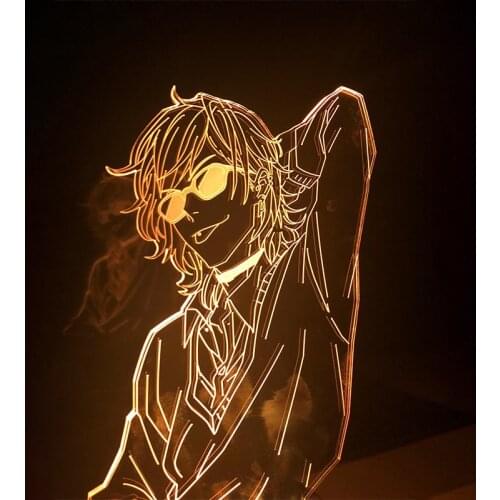 Acrylic 3d Lamp BL Anime Yarichin Bitch Club Yuri Ayato Light Night Light Yarichin Bitch Club Lamp Yuri Ayato for Bed Room Decor
