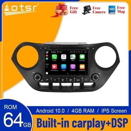 Android 10 PX6 DSP For Hyundai Grand I10 2018 2019 Car No DVD GPS Multimedia Player Head Unit Radio Audio Stereo Carplay 4+64GB