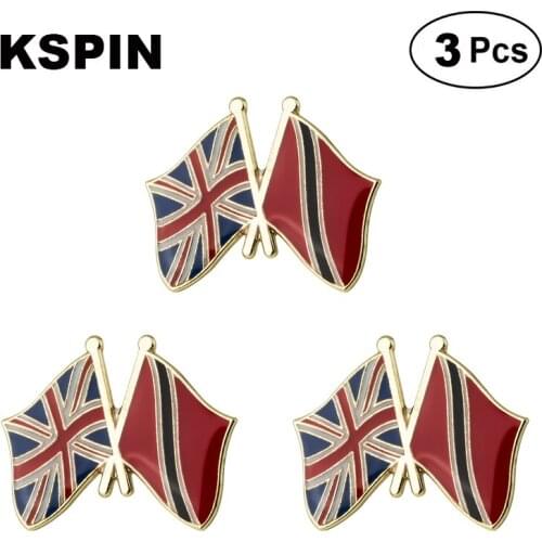 UK & Trinidad-Tobago Lapel Pin Brooches Pins Flag badge Brooch Badges