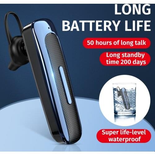 E1 Wireless Bluetooth 5.0 Earphone Handsfree Business Headphone Waterproof Multi-color Headsets For Driving Traveling Working