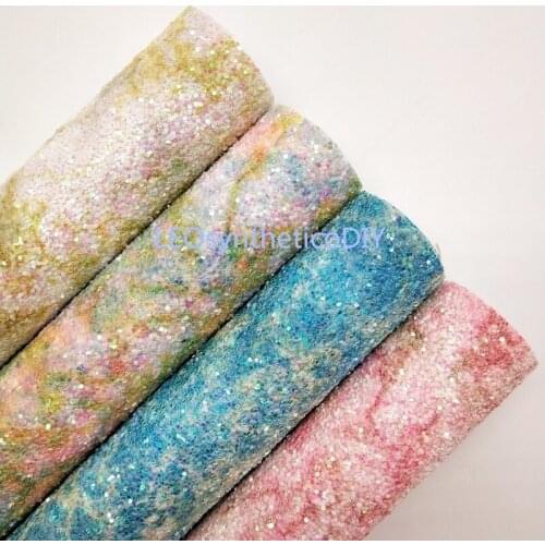 1PC 21X29CM Glitter Fabirc, Chunky Glitter Leather, Cloudy Glitter Leather Sheets For Making Bows LEOsyntheticoDIY T317