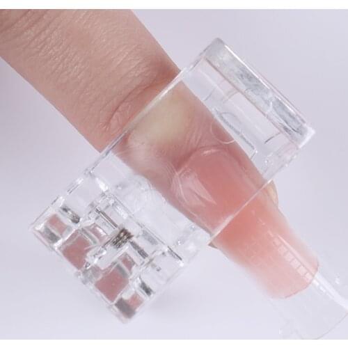 Quick Building Nail Tips Clips for Fingernail Extension Acrylic Nail Clip Transparent Gel UV Clamps Manicuring Art Builder Tools