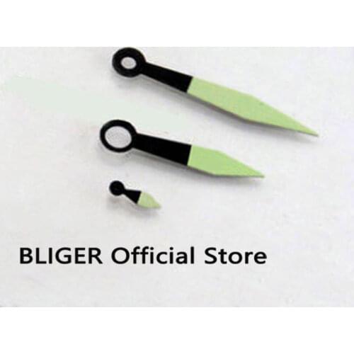 Black Green Luminous Watch Hands Fit For ETA 6497 6498 Hand Winding Movement H24