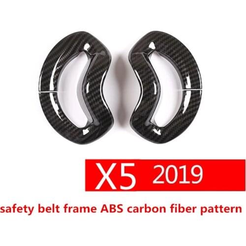 For 2019 BMW X5 Seat belt frame ABS carbon fiber pattern interior modification Automotive Interior Stickers Interior Accessories