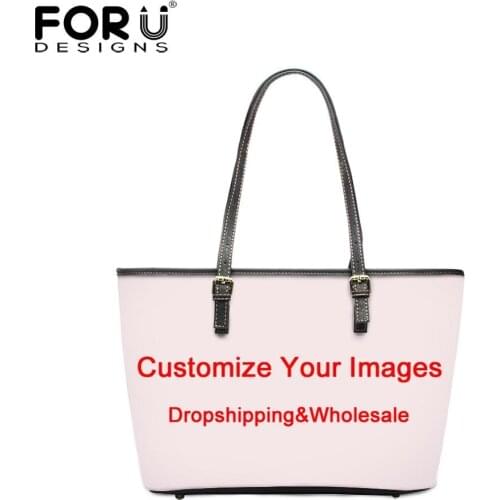 FORUDESIGNS Customize the Image Logo Name on the Personalized PU Leather Women Bags Handbags Shoulder Bag Ladies Bolsos Purses