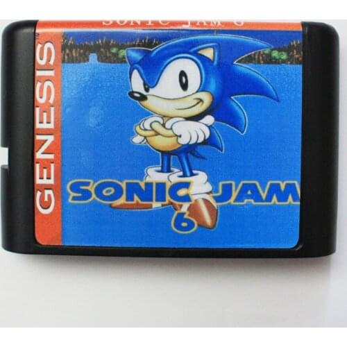 Sonic 6 Jam 16 Bit MD Game Card For Sega Mega Drive For Genesis