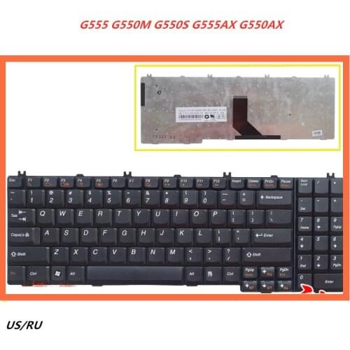Laptop English Russian Keyboard For LENOVO G555 G550M G550S G555AX G550AX Notebook Palmrest Cover Upper Cover