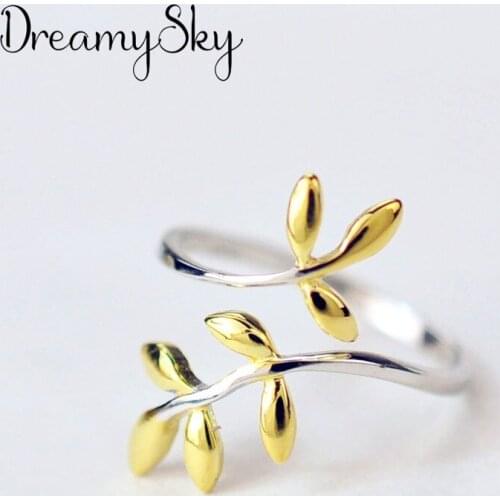Bijoux Fashion Leaf Large Rings For Women Christmas Gifts Adjustable Ring Ladies Anillos