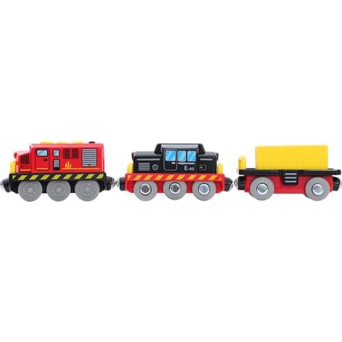 Magnetic Electric Locomotive Train Toy Transportation Vehicle Compatible With Wooden Tracks Parent-child Interactive High Grade