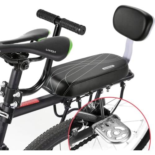 Bicycle Set Kits with Bicycle Rear Seat Back Rest Child Safety Bike Rear Seat With Handle Armrest Footrest Rear Seat Pedal